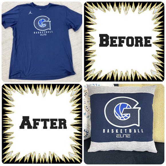 Georgetown University GU Hoyas Basketball t-shirt 16 x 16 throw pillow cover - Picture 2 of 11